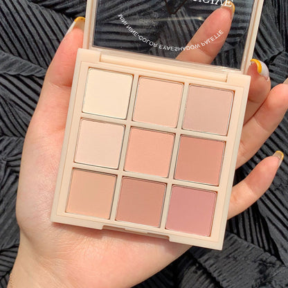 9-Color Matte Eyeshadow, Waterproof