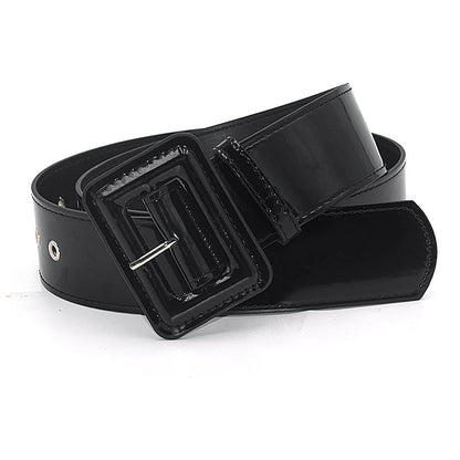 Fashion patent leather wide waist seal