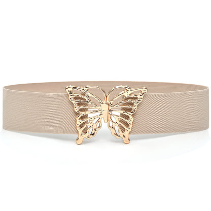 Butterfly Buckle Rhinestone Inlaid Belt