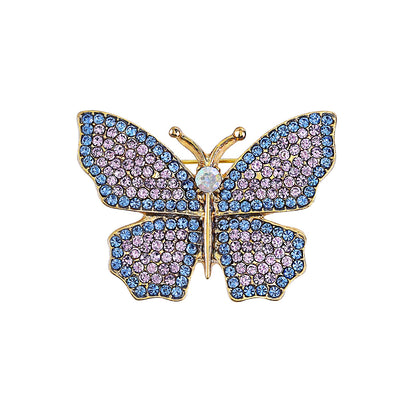 Dancing Butterfly Brooch Full of Diamonds