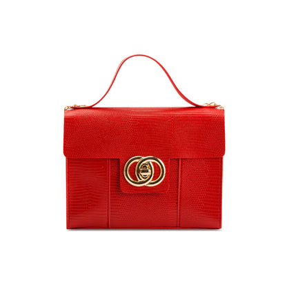 Foreign trade lizard pattern portable square bag