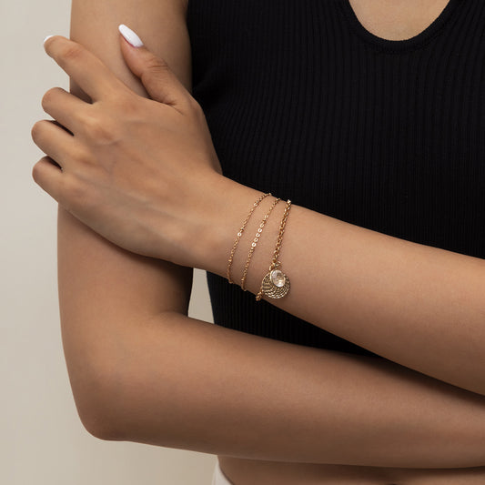Transparent acrylic hanging ball bracelet