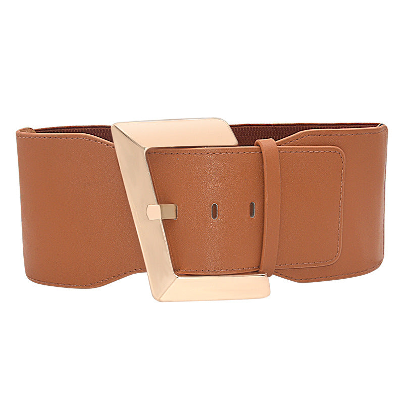 Extra wide elastic women's belt