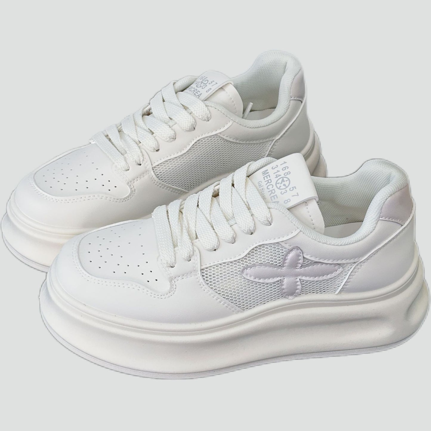 Zapatos blancos ultraligeros transpirables de verano para mujer. 