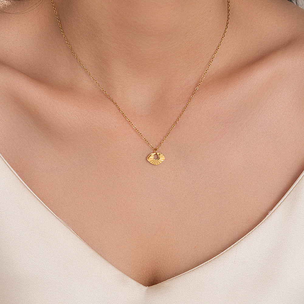 Titanium Steel Cloud Lock Necklace