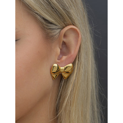 18k gold stainless steel butterfly earrings
