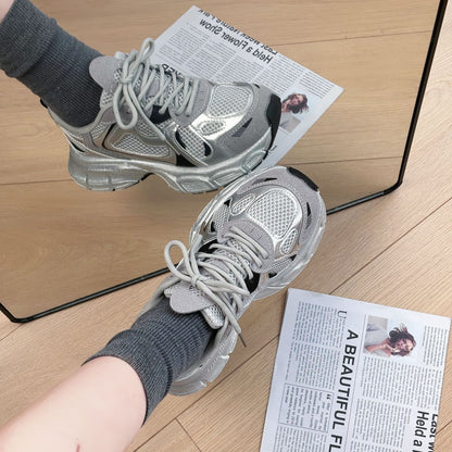Summer women's mesh breathable thin sports shoes