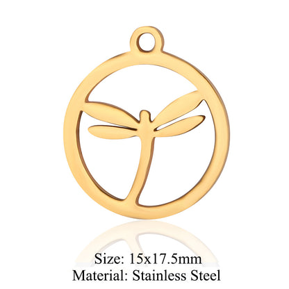 5 pcs/titanium steel pendant pigeon owl dolphin