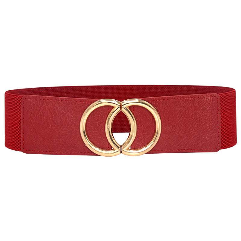 Black elastic elastic wide waist seal European and American