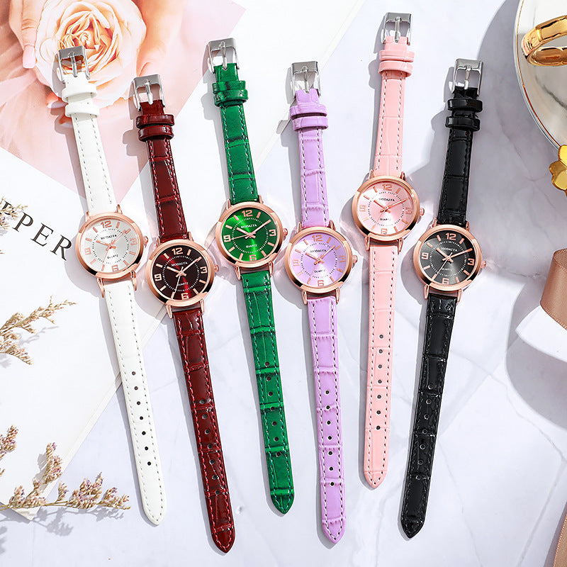 Reloj minimalista luminoso popular para mujer con transmisión en vivo 