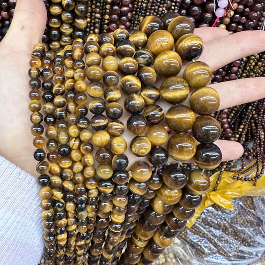 5A tiger eye stone round beads loose beads