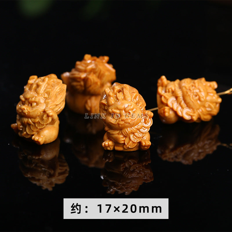 Barbie sandalwood Sanbao Longfu Longyuan Baolong carving accessories