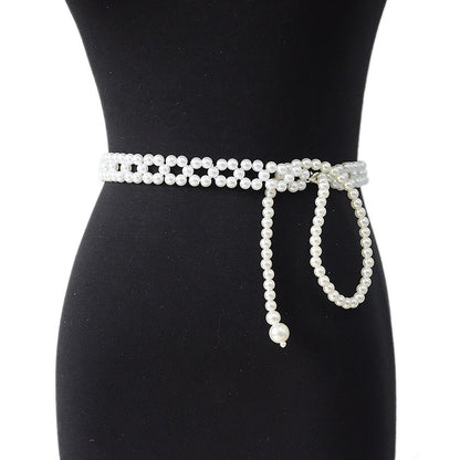 Elastic elastic pearl thin belt