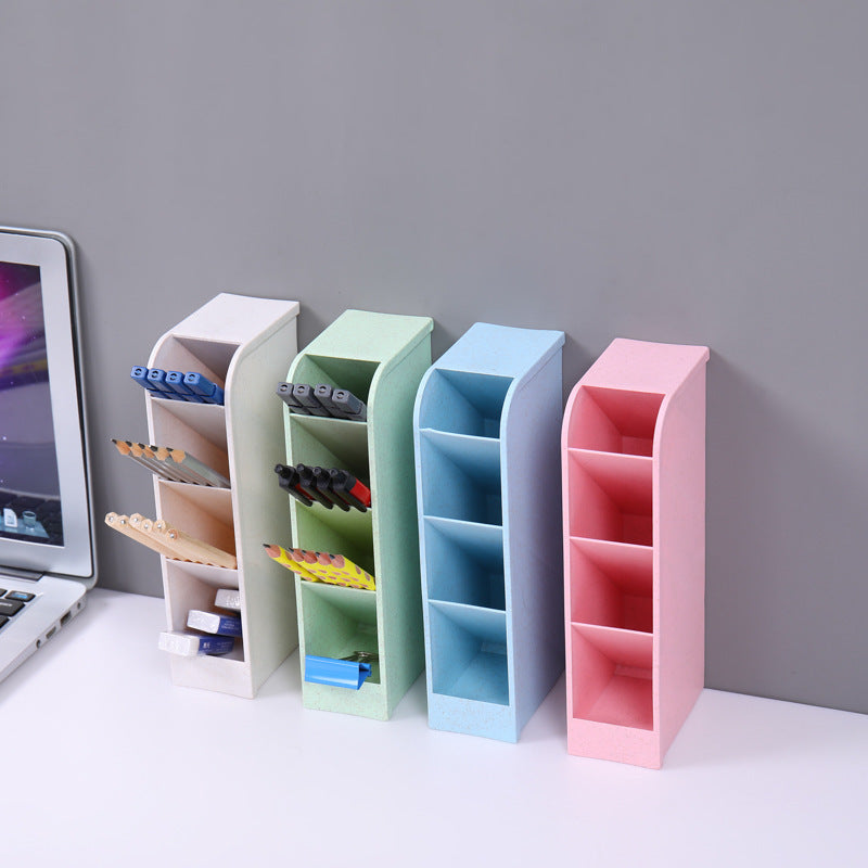 Slanted Multi-Compartment Pen Holder