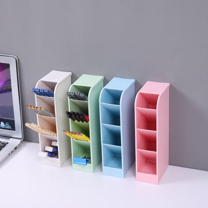 Slanted Multi-Compartment Pen Holder