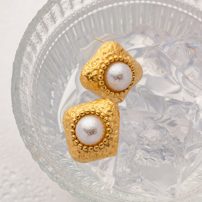 Hammered Square Earrings