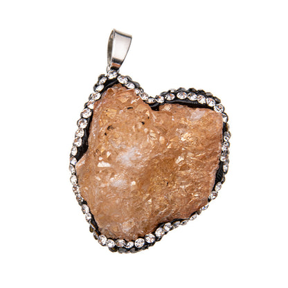 Pingente de moldura de diamante em conjunto de cristal 