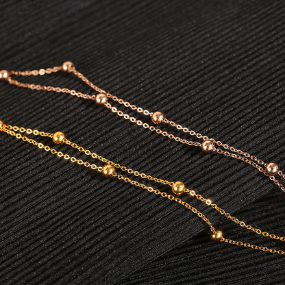 Double transfer bead anklet