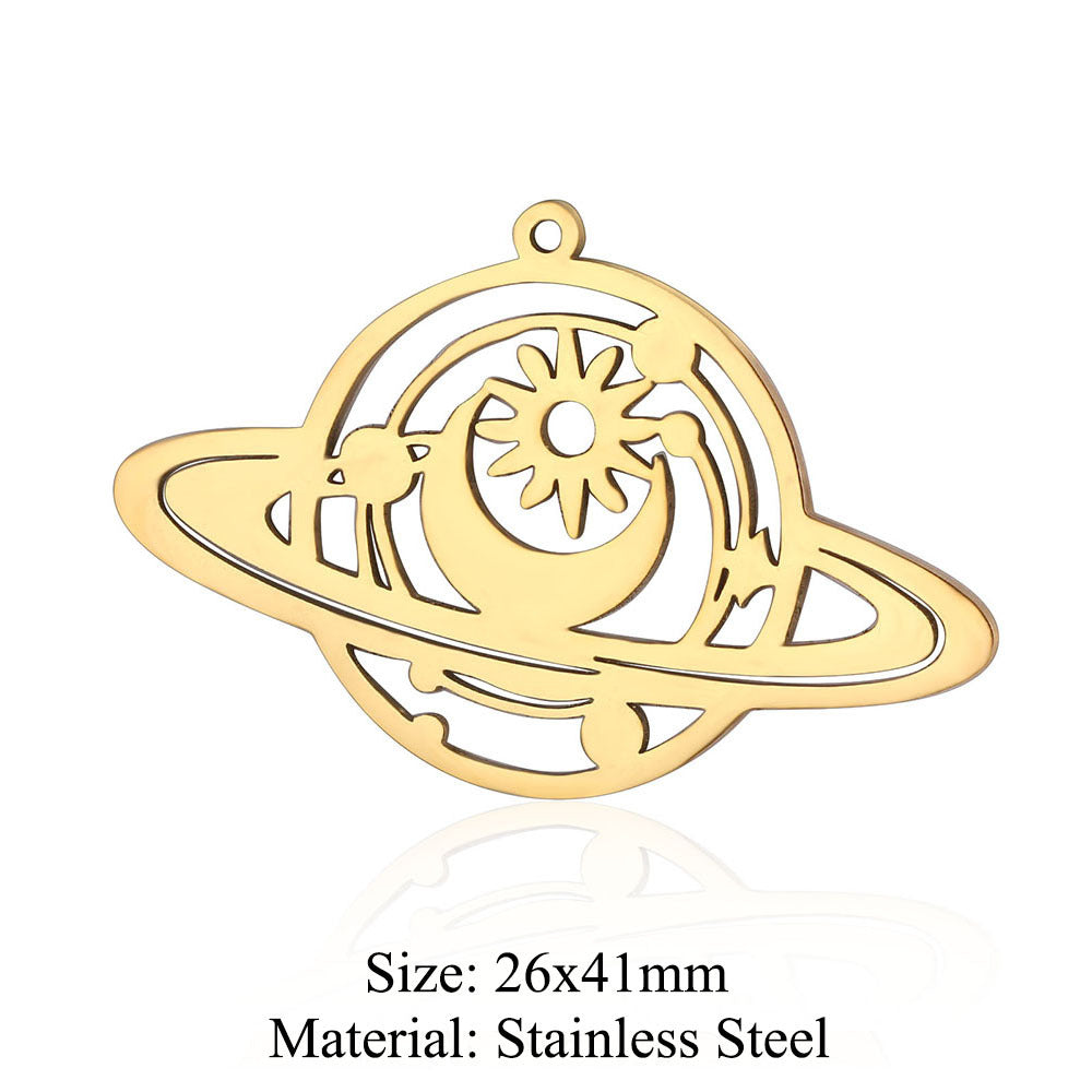 5 pcs/pack, water drop sun titanium steel pendant.