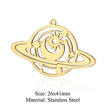 5 pcs/pack, water drop sun titanium steel pendant.