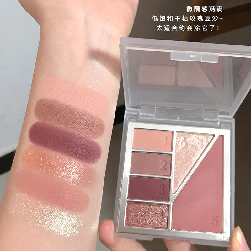 Paleta de sombras de ojos de 6 colores 