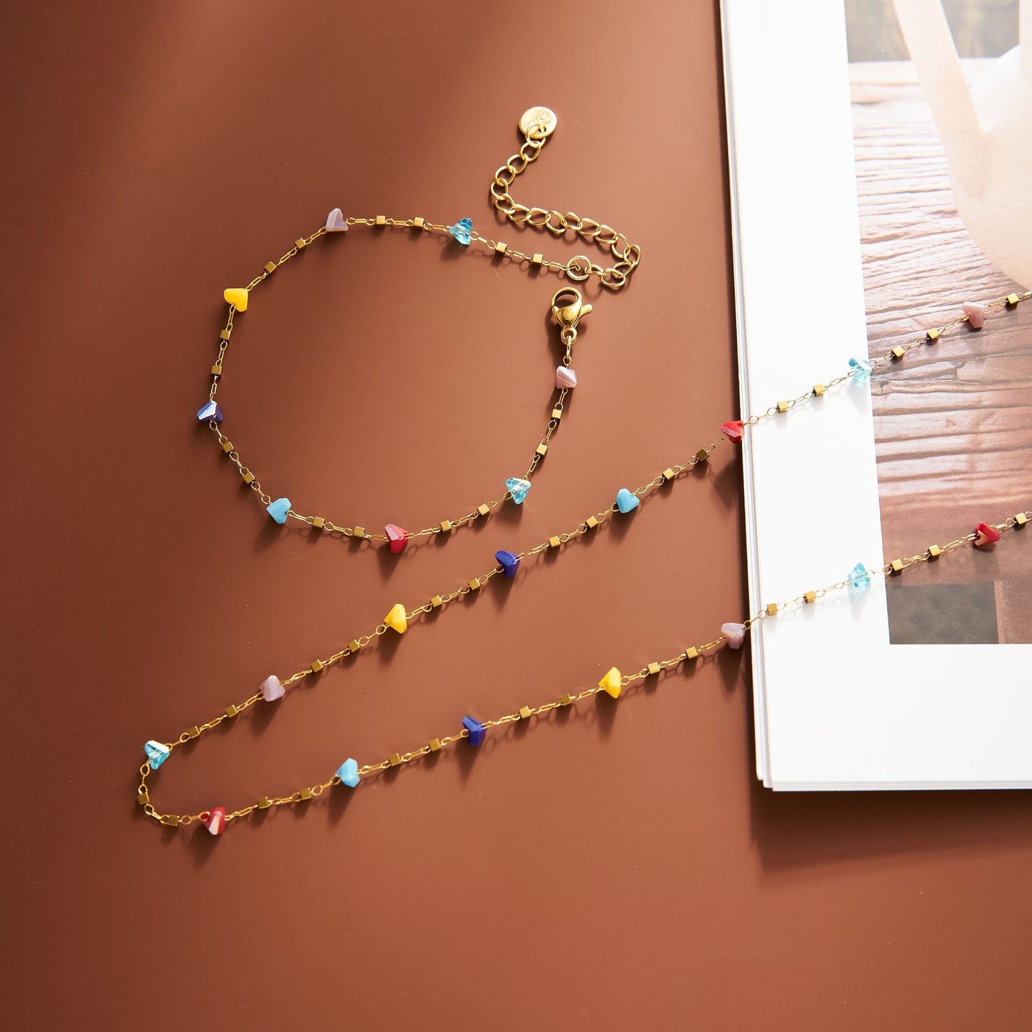 Titanium Steel Zircon Square Necklace