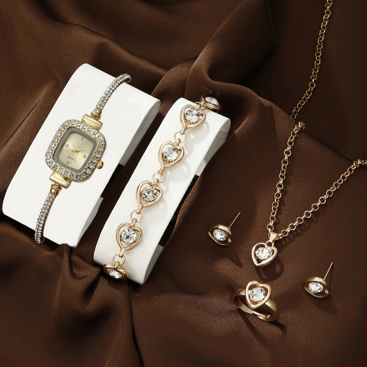 Square watch European jewelry set