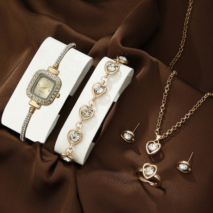Square watch European jewelry set