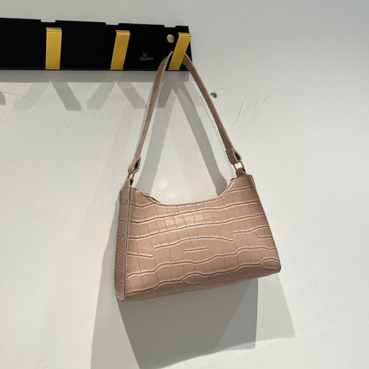 Crocodile pattern versatile shoulder bag