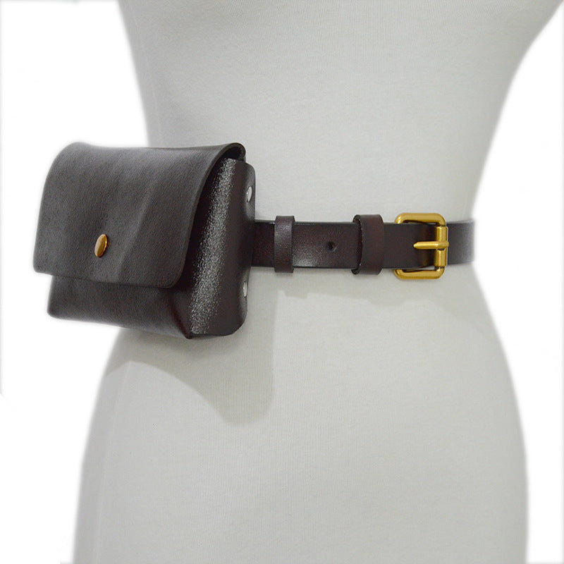 Satchel belt real cowhide