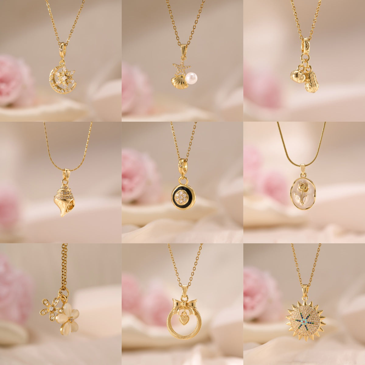 Flower Bell Pendant Necklace