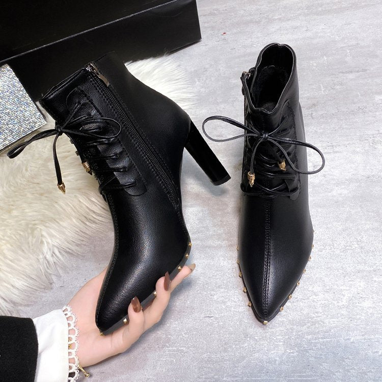 High heel short tube women's fashion