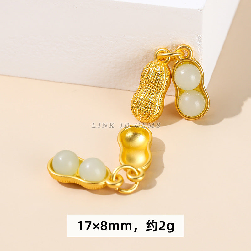 Ancient gold bell lotus abacus pendant