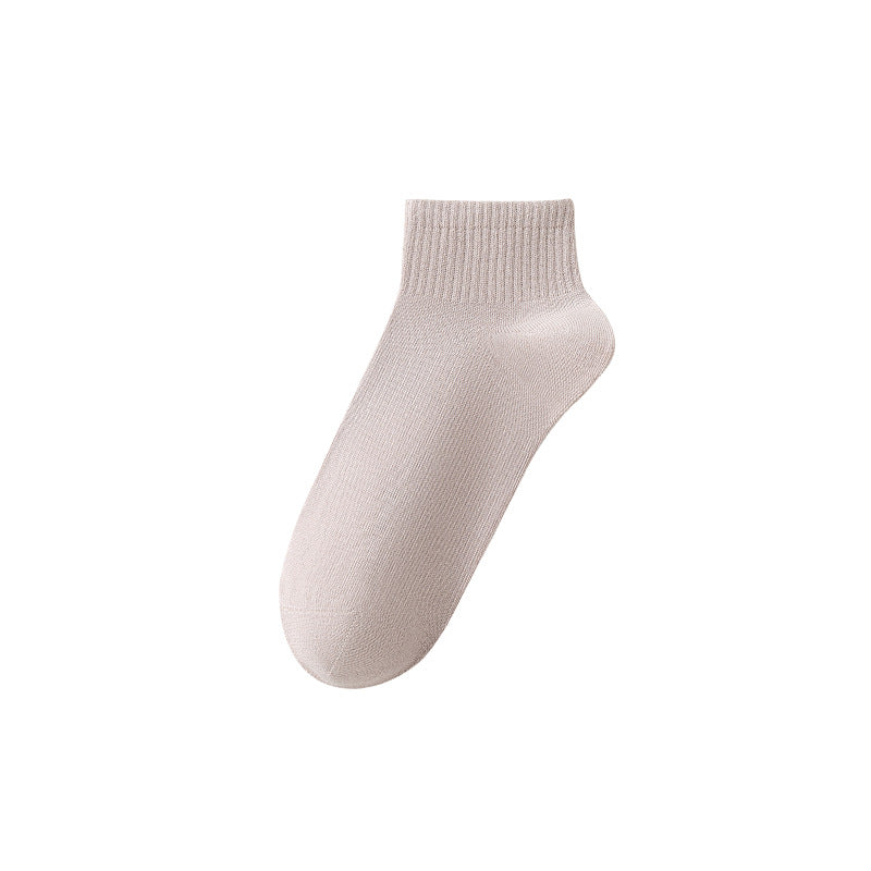 Calcetines tobilleros transpirables de algodón para hombre de primavera-otoño-verano 