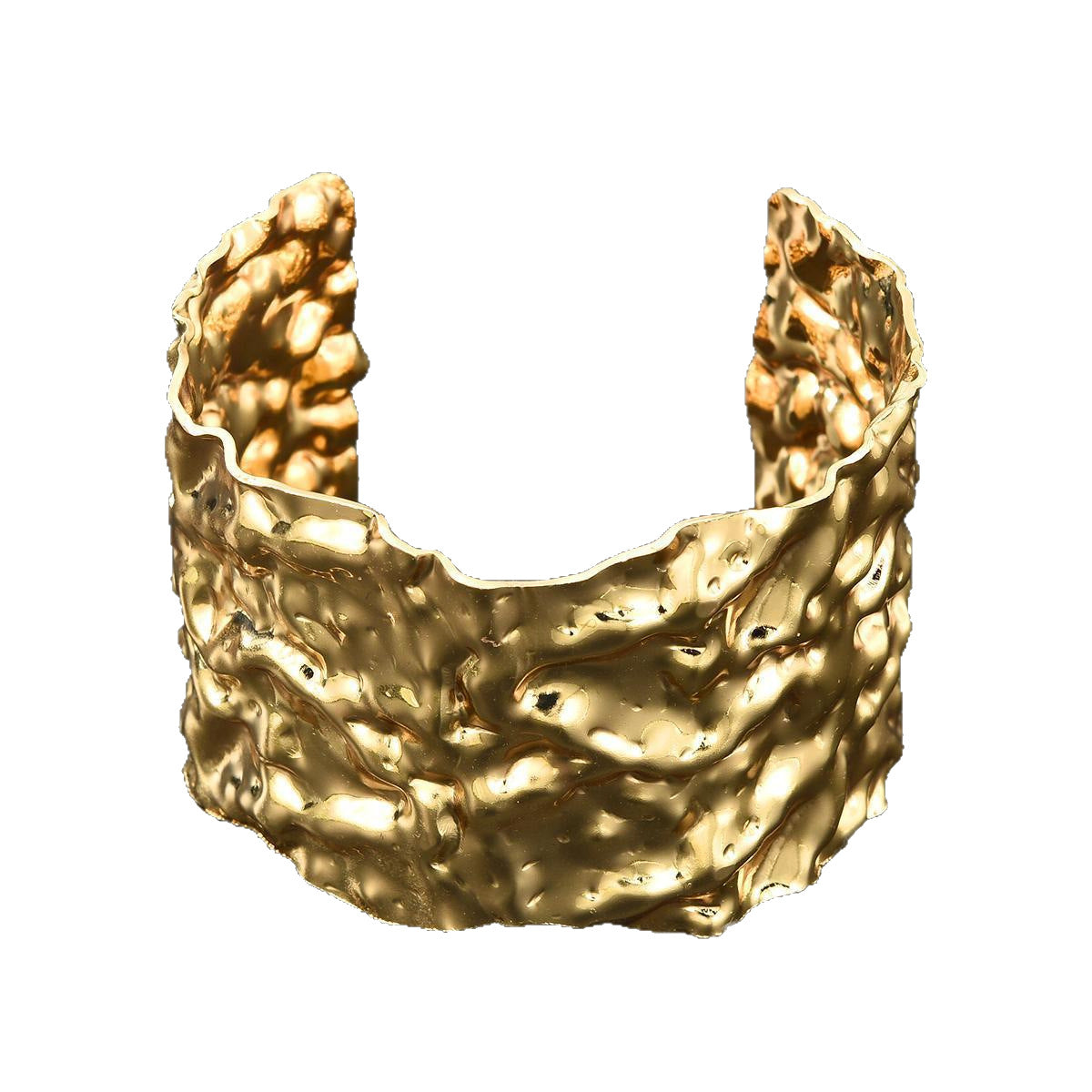 Pleated Metal Cuff Bracelet