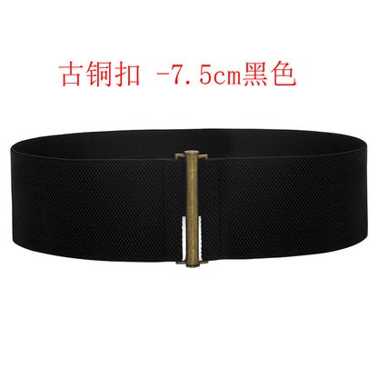 fashion Black simple waist seal elastic