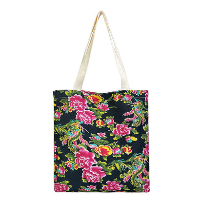 Northeast big flower tote bag