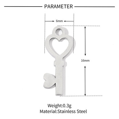 20 pcs/pack Clover hand key Titanium steel DIY pendant