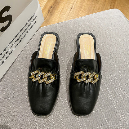 Chain beach sandals women