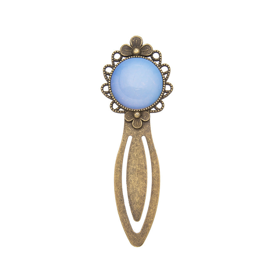 Crystal Retro Alloy Lace Bookmark Ruler