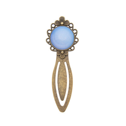 Crystal Retro Alloy Lace Bookmark Ruler