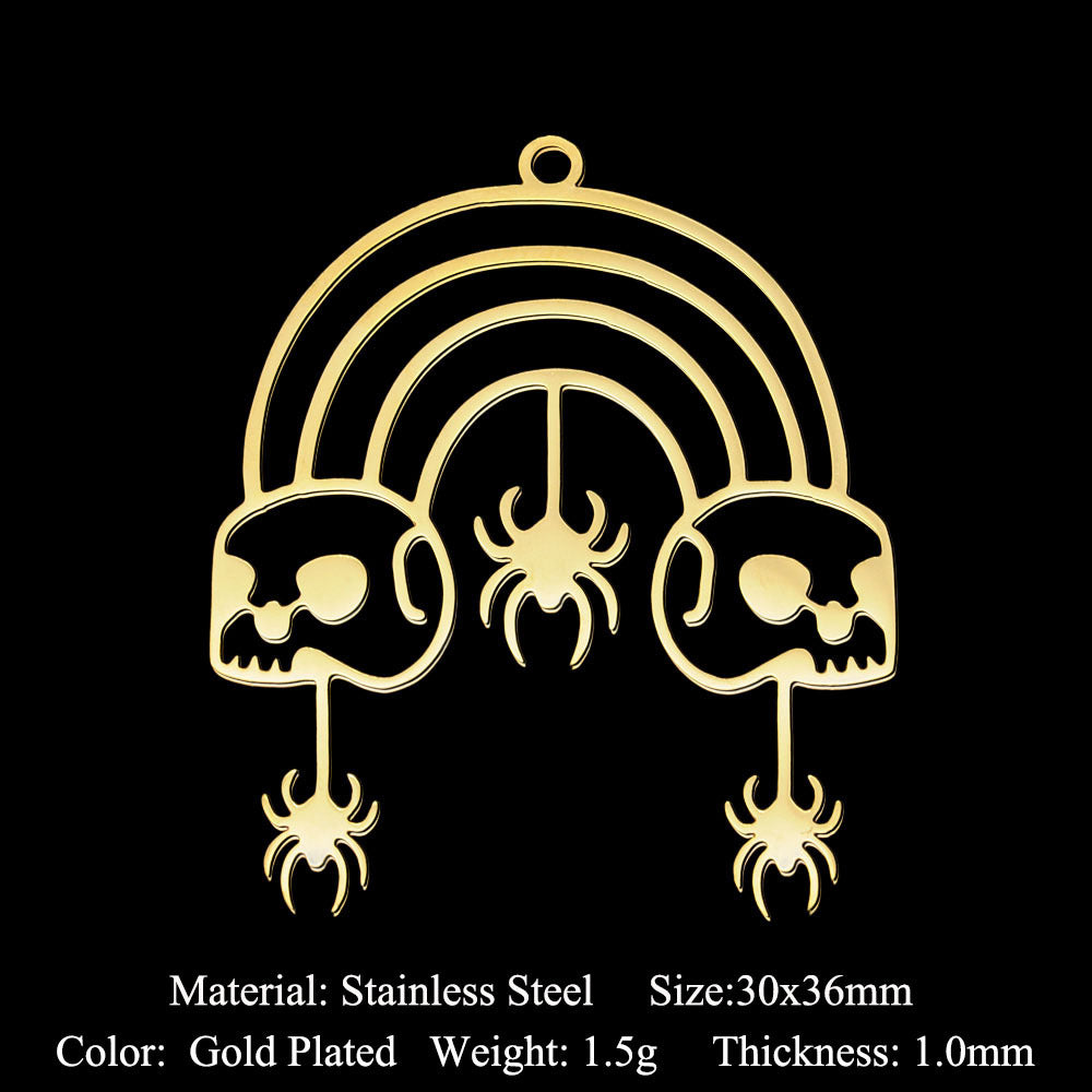 5Pcs/Pack Stainless Steel Cobweb Lightning Magic Bottle Pendant