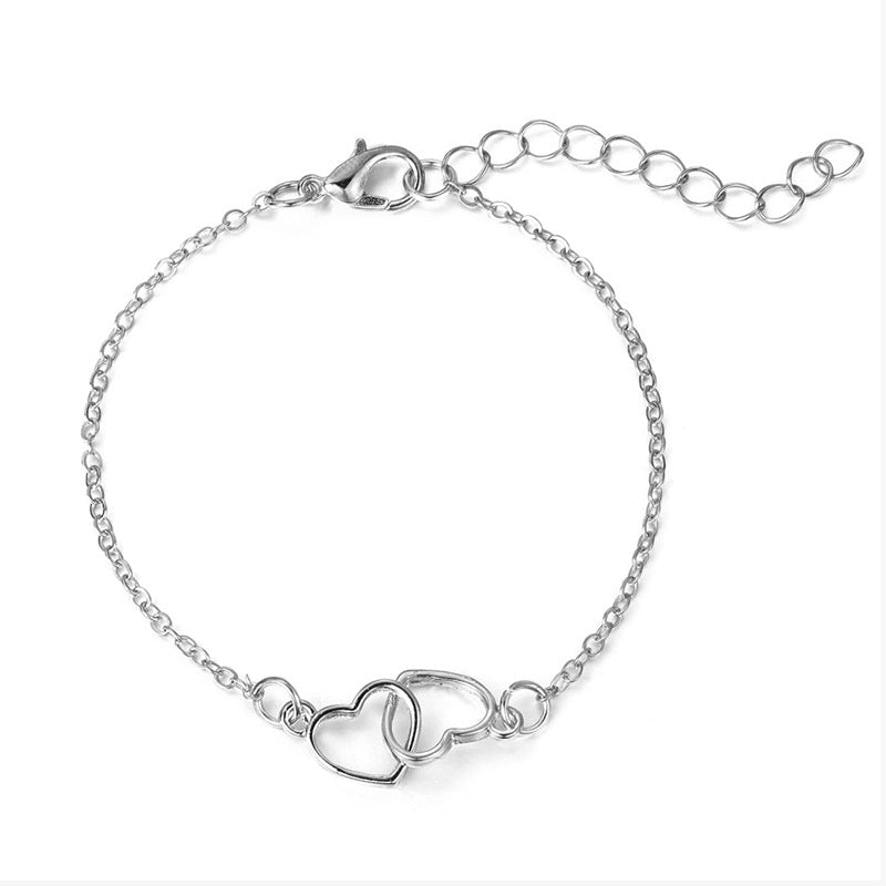 Interlocking Double Heart Bracelet