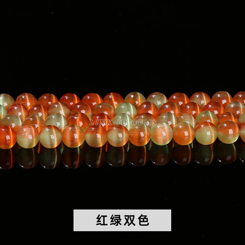 Two-color mixed-color opal round beads loose beads