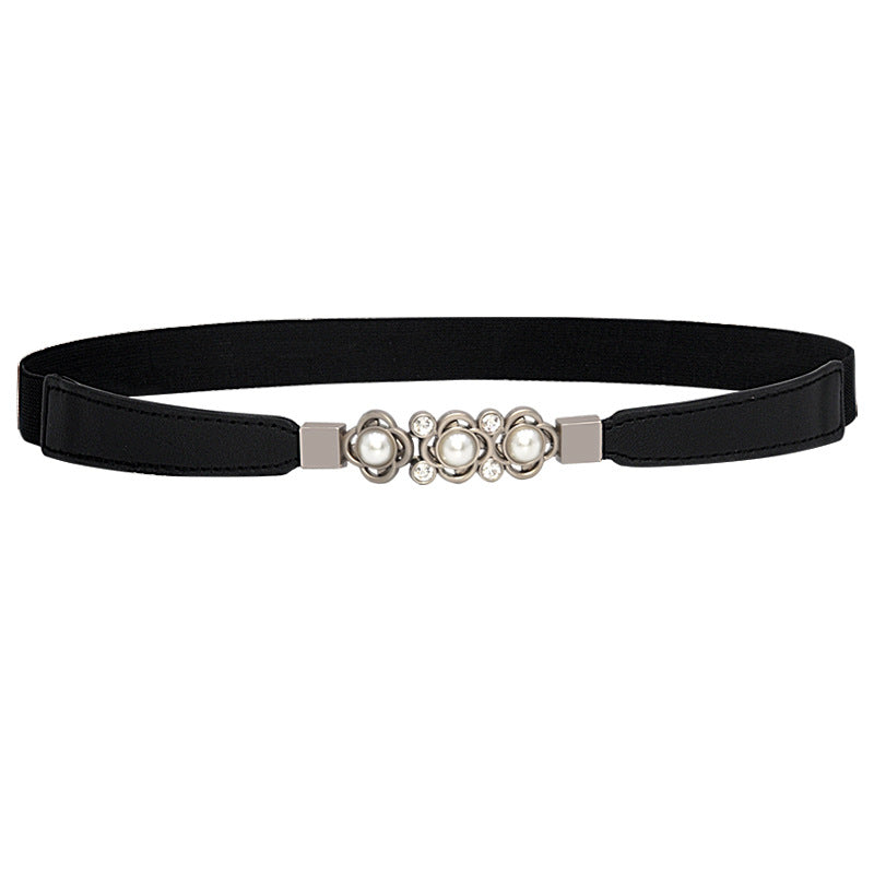 fashion Black elastic small belt