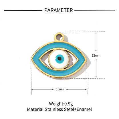 Cross eyes peach heart titanium steel pendant