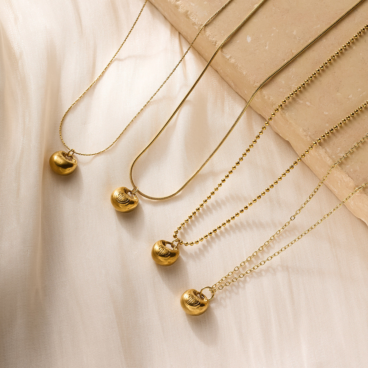 18K Gold Lucky Bag Necklace