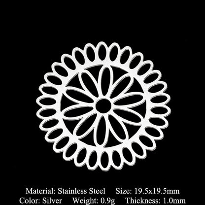 5 pcs/pack stainless steel card star and moon eye pendant.