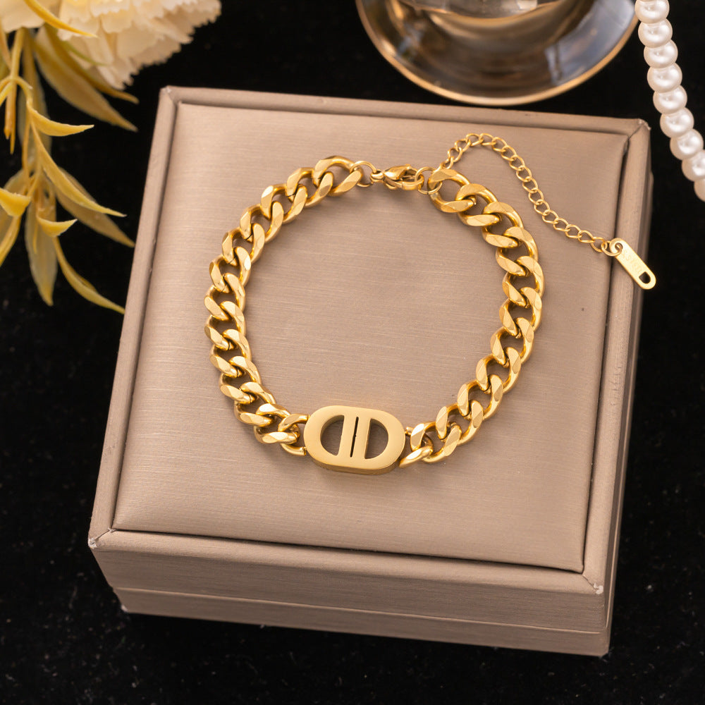 18K Gold Titanium Steel Bracelet