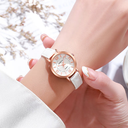 Reloj minimalista luminoso popular para mujer con transmisión en vivo 